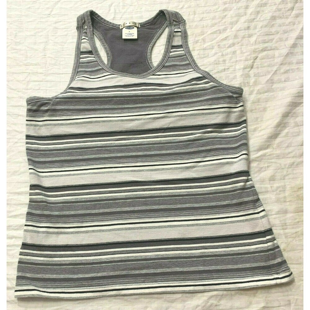 OLD NAVY WOMENS ATHLETIC TANK TOP WITH BUILT BRA SIZE L